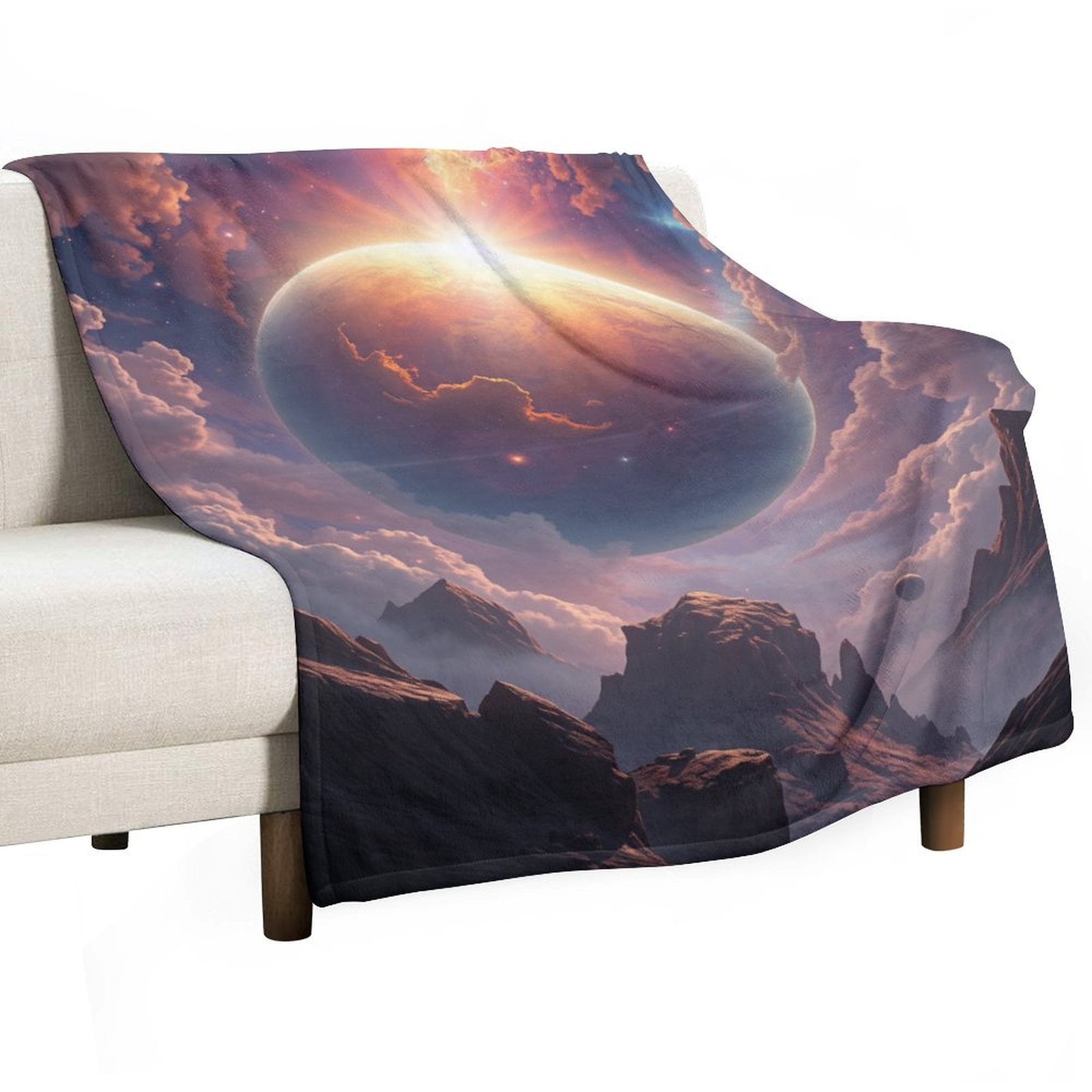 Cosmic Planet Blanket Picnic Blankets Warm Blanket Soft And Comfortable ...
