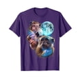 thumbnail image 1 of Cosmic Purple Monkey Faces Graphic T-Shirt for Animal Lovers, 1 of 5