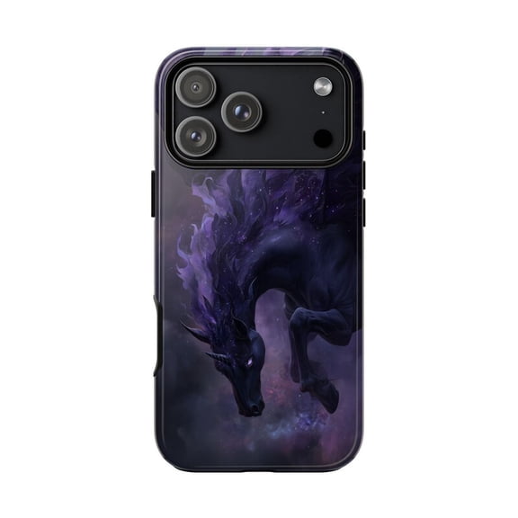 Cosmic Purple Pegasus Winged Horse Tough Slim Phone Case for iPhone 17 16 15 14 13 12 11 Pro Max