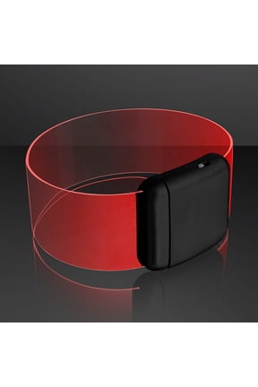 Cosmic Red LED Light Up Bracelets with Magnetic Clasp
