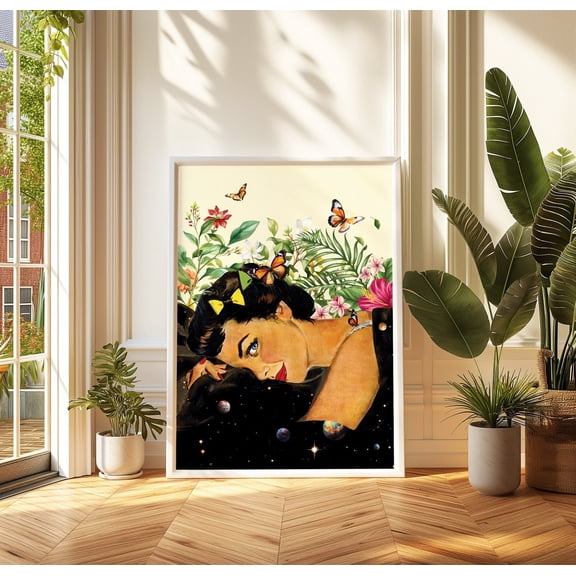 Cosmic Retro Vibes 3 Cosmic Love Art, Retro Surreal Art, Collage Art, Trippy Wall Art, Retro Art, Cosmic Art, Space Art, Flower Art Wall Art, Modern Wall Decor, 8x12 UNFRAMED