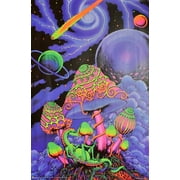 Cosmic Shroom by Space Tribe Non-Flocked Blacklight Poster 24 x 36