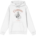 thumbnail image 1 of Cosmic Snake & Flowers White Adult Long Sleeve Hoodie-Medium, 1 of 3