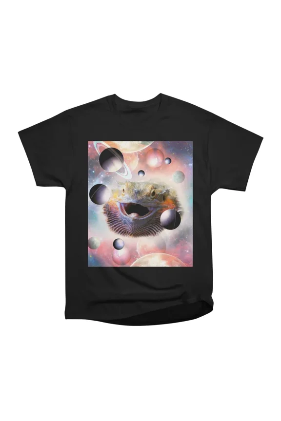 Cosmic Space Galaxy Bearded Dragon Lizard Face T-Shirt Tee Gift For Him Merch For Her Appa