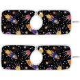 thumbnail image 1 of Cosmic Space Rocket Satellite Stars Planet Comet 2PCS Faucet Absorbent Mat Kitchen Faucet Sink Splash Guard Microfiber Cloth Faucet Splash Catcher Water Absorbent Mat for Kitchen Sink, 14"x5", 1 of 7