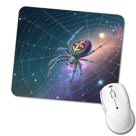 Cosmic Spider Web Halloween Mouse Pad Low Profile Gaming Mat