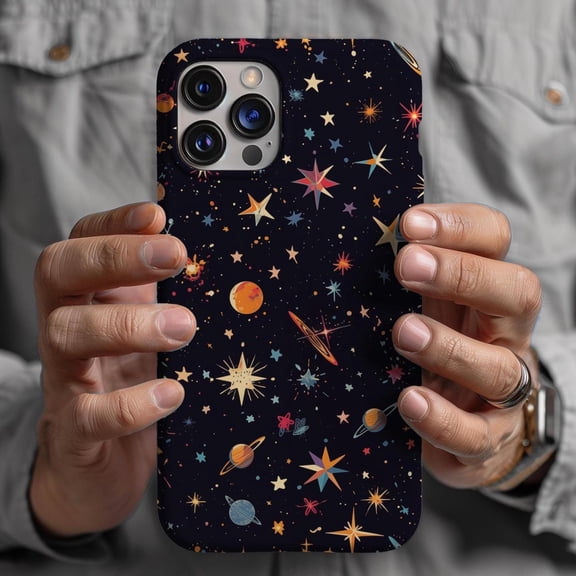 Cosmic Stars And Planets Phone Case For iPhone Samsung Dual Layer Protection Shell Space Universe Art Gift