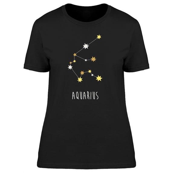 Cosmic Stars Aquarius T-Shirt Women -Image by Shutterstock, Female Medium