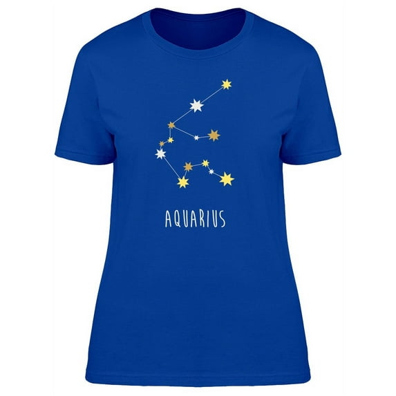 Cosmic Stars Aquarius T-Shirt Women -Image by Shutterstock, Female XX-Large