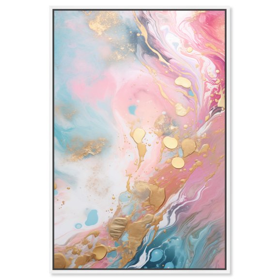 Cosmic Streams Canvas Geode Wall Art by Art Remedy, White Frame, 24" x 36"