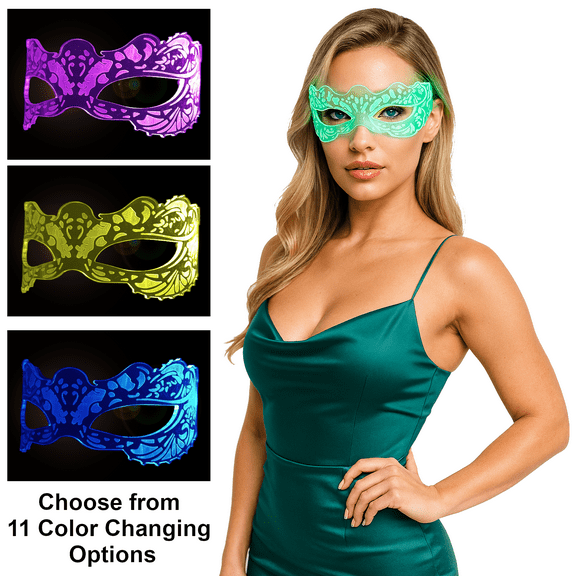 Cosmic Style Color Changing LED Masquerade Mask Light Up Luminous Visor Glasses