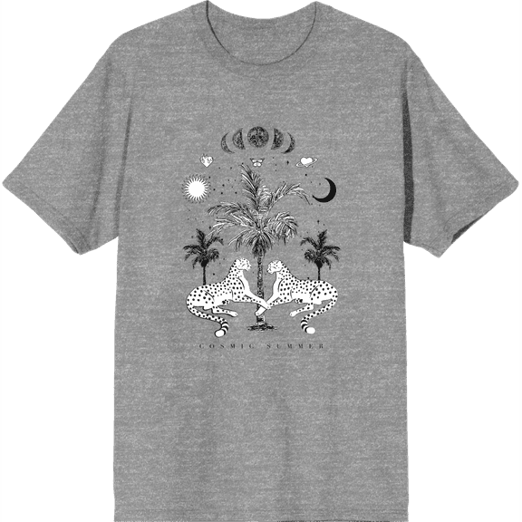 Cosmic Summer Adult Short Sleeve Tee-Small-Heather Gray