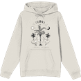 thumbnail image 1 of Cosmic Summer Cheetahs Long Sleeve Adult Hooded Sweatshirt-Small-Cream, 1 of 3
