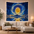 thumbnail image 1 of Cosmic Sun Over Reflective Mountain Nebula Sky Mystical Celestial for Space Lovers Celestial Wall Art Housewarming Gift Tapestry Wall Hanging for Bedroom and Living Room, 1 of 6