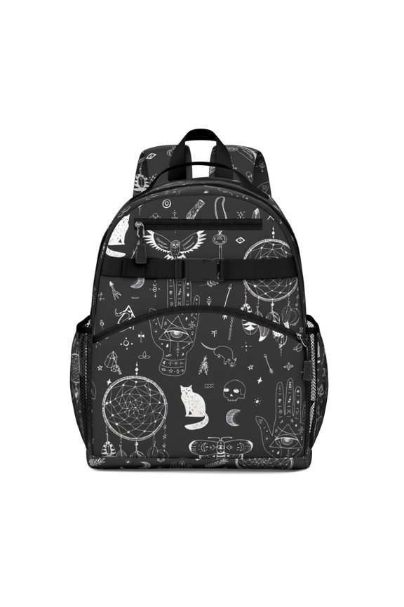Cosmic Sunburst Backpack - Ergonomic Travel Daypack with Side Pockets, Waterproof & Breathable Fabric