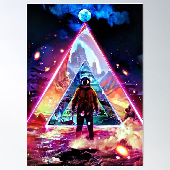 Cosmic Triangle Travel Poster, 12x18 UNFRAMED
