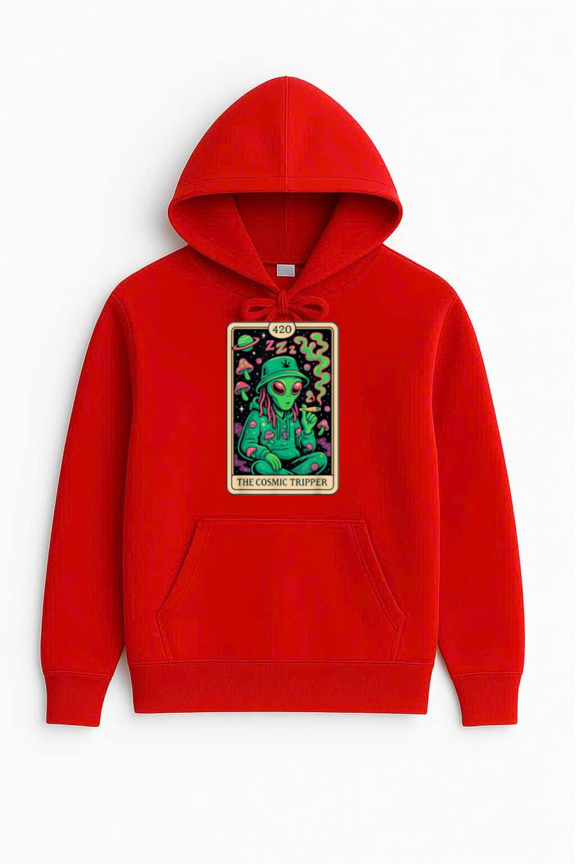 Cosmic Tripper Alien Psychedelic Space Rave Festival Retro Graphic Hoodie Shirt, up to size 5XL