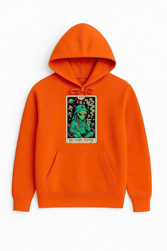 Cosmic Tripper Alien Psychedelic Space Rave Festival Retro Graphic Hoodie Shirt, up to size 5XL