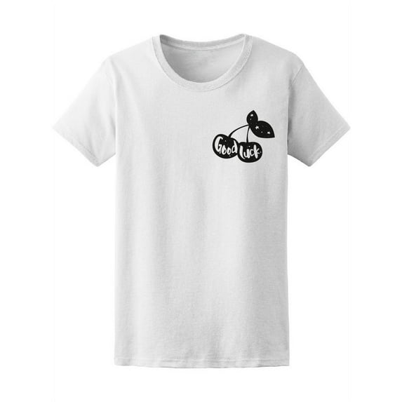 Cosmic Vintage Cherry Good Luck T-Shirt Women -Image by Shutterstock, Female x-Large