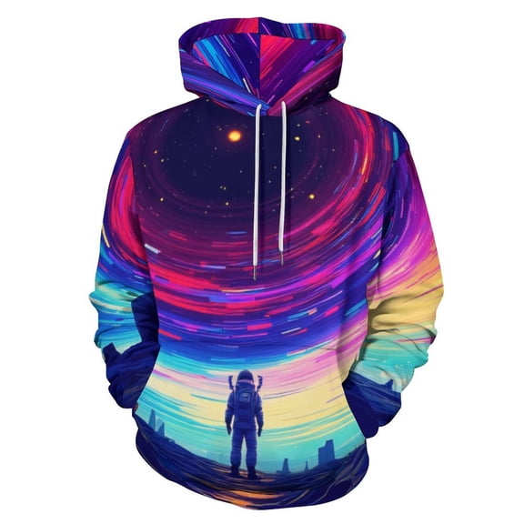 Cosmic Vortex Adventure 3D Print Hoodie Men Women Autumn Thin Pullover Sweatshirt Vintage Streetwear Tops