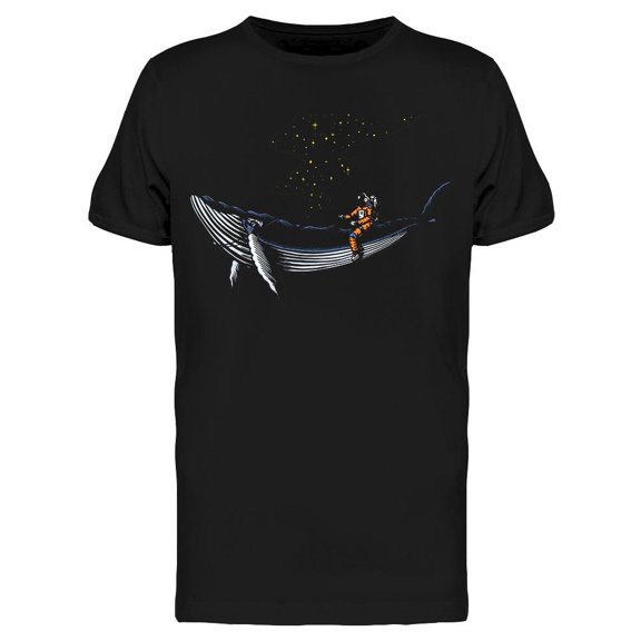 Cosmic Whale Riding T-Shirt Men -Image by Shutterstock, Male 3X-Large