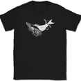 thumbnail image 1 of Cosmic Whale T-Shirt Funny Space Sci-Fi Ocean Life Planets Trippy Humor Tee - Black, 4XL, 1 of 1