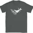 thumbnail image 1 of Cosmic Whale T-Shirt Funny Space Sci-Fi Ocean Life Planets Trippy Humor Tee - Charcoal, 5XL, 1 of 1