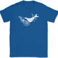 thumbnail image 1 of Cosmic Whale T-Shirt Funny Space Sci-Fi Ocean Life Planets Trippy Humor Tee - Royal Blue, XL, 1 of 1