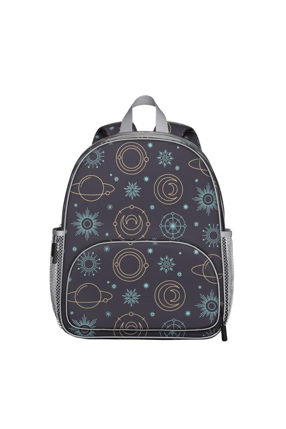 Cosmic Witchy Print Ergonomic Backpack - Waterproof, Breathable & Spine-Support for Students