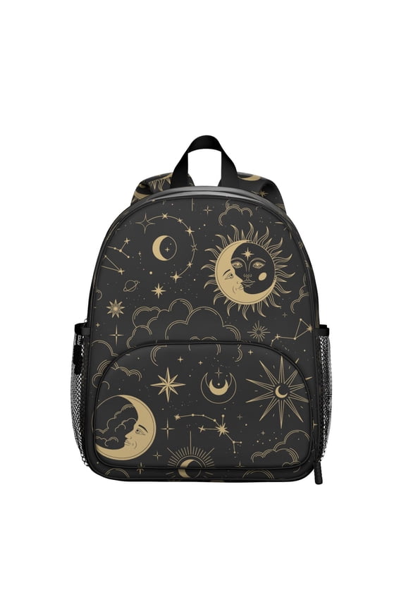 Cosmic Witchy Print Ergonomic Backpack - Waterproof, Breathable & Spine-Support for Students