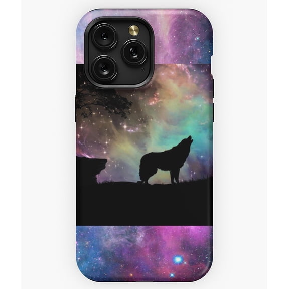 Cosmic Wolf Galaxy Space Animal Art G5629 Phone Case for iPhone17 16 15 14 13 12 11 Pro Max
