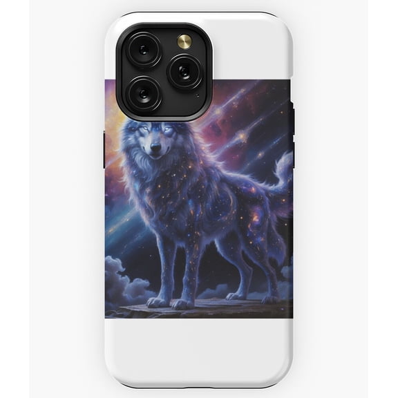 Cosmic Wolf Spirit Galaxy Animal Art G5528 Phone Case for iPhone17 16 15 14 13 12 11 Pro Max