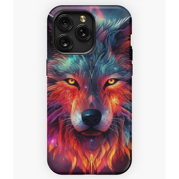 Cosmic Wolf Stars Galaxy Animal Art G5508 Phone Case for iPhone17 16 15 14 13 12 11 Pro Max
