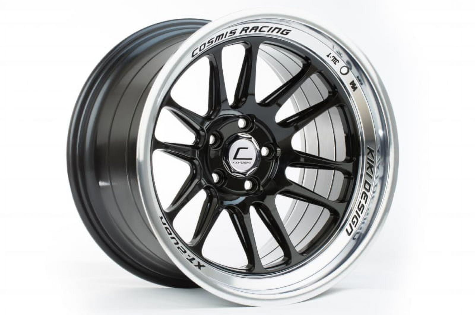 Cosmis Racing XT-206R 17x9 5x114.3 5mm Black / Machined Lip Wheel