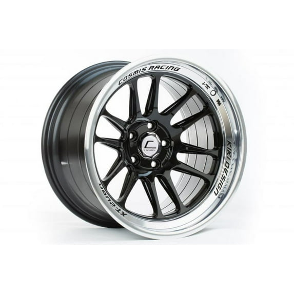 Cosmis Racing XT-206R 17x9 5x114.3 5mm Black / Machined Lip Wheel