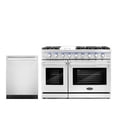 thumbnail image 1 of Cosmo 2 Piece Kitchen Appliance Packagess with 48" Freestanding Gas Range Kitchen Stove & 24" Built-in Fully Integrated Dishwasher Kitchen Appliance Bundles, 1 of 9
