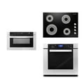 thumbnail image 1 of Cosmo 3 Piece Kitchen Appliance Package With 30" Electric Cooktop 24" Built-In Microwave Drawer 30" Single Electric Wall Oven Kitchen Appliance Bundles, 1 of 13