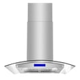 thumbnail image 1 of 30 in. Lumin Collection Ducted Island Range Hood in Stainless Steel, 1 of 10