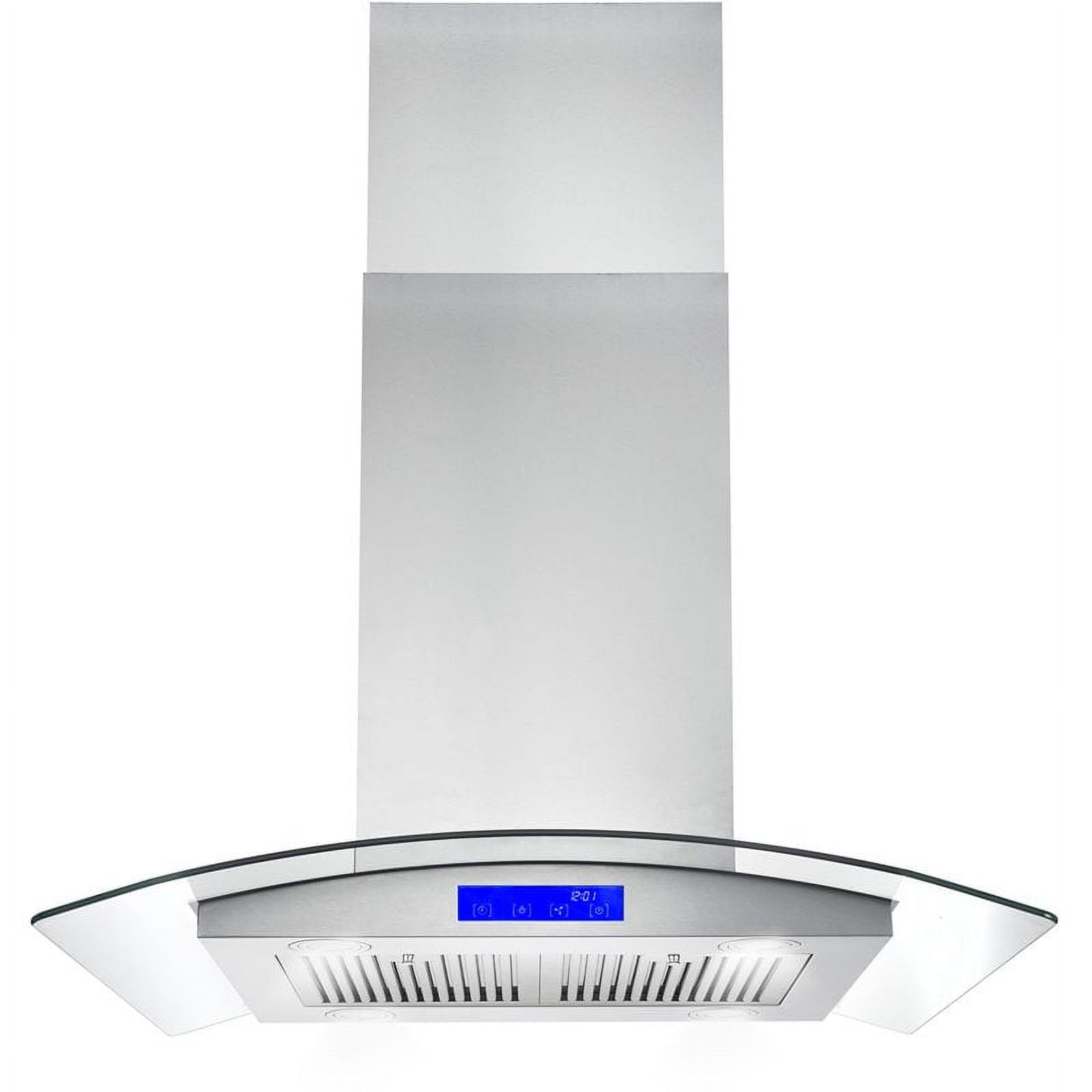 IKTCH Island Range Hood Upgrated 30, 900 CFM Ducted Range Hood with 4  Speed Fan, Stainless Steel Range Hood 30 inch with Gesture Sensing & Touch
