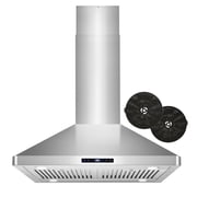 30 in. Lumin Collection Ductless Island Range Hood in Stainless Steel