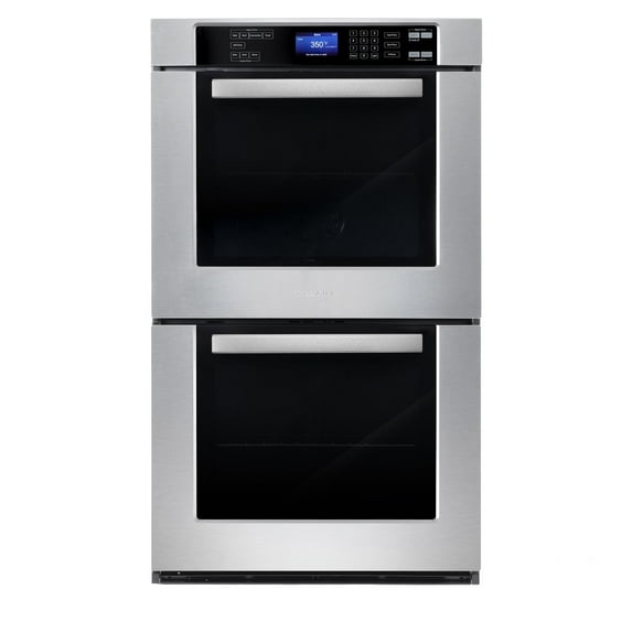 Cosmo 30" Double Wall Oven in Stainless Steel with True European Convection