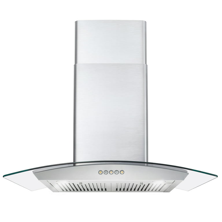 30 in. Ducted Under Cabinet Range Hood in Stainless Steel with Push Button  Controls, LED Lighting and Permanent Filters