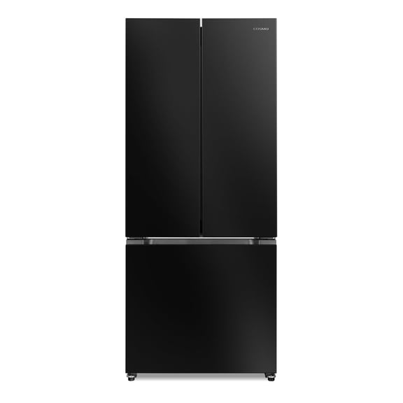 Cosmo 30 in. Vista Collection 17.5 cu. ft. Counter Depth 3-Door French Door Refrigerator, Matte Black