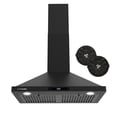 thumbnail image 1 of Cosmo 30 in. Vista Collection Ductless Wall Mount Range Hood, Touch Controls, LED Lights, Matte Black, 1 of 17