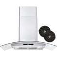 thumbnail image 1 of 36 in. Vista Collection Ductless Wall Mount Range Hood in Stainless Steel, 1 of 14