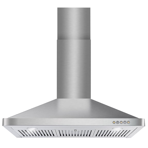 Cosmo 36 in. Ducted Wall Mount Range Hood in Stainless Steel with LED Lighting and Permanent Filters