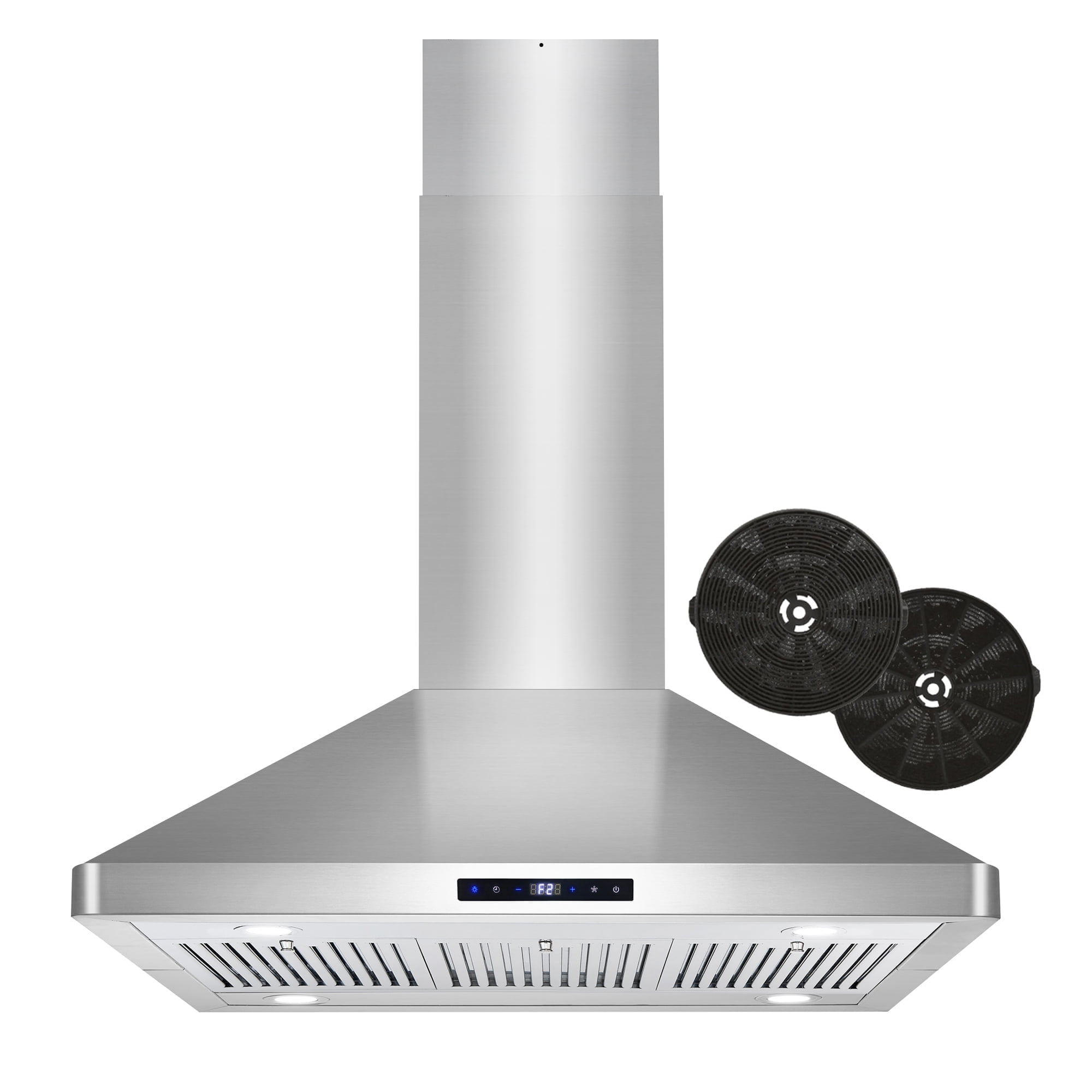 36" Stainless Steel Island Mount Range Hood with LED Lighting