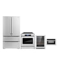 thumbnail image 1 of Cosmo 4 Piece Kitchen Appliance Package with 24" Built-In Microwave Drawer 30" Freestanding Electric Range 24" Built-in Integrated Dishwasher & French Door Refrigerator Kitchen Appliance Bundles, 1 of 17