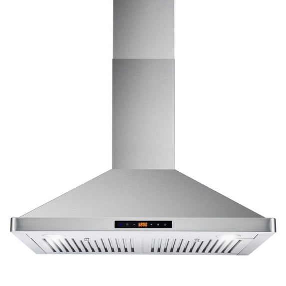 Cosmo 63175S 30 Inch Wall Mount Range Hood w/ Digital Controls, Stainless Steel