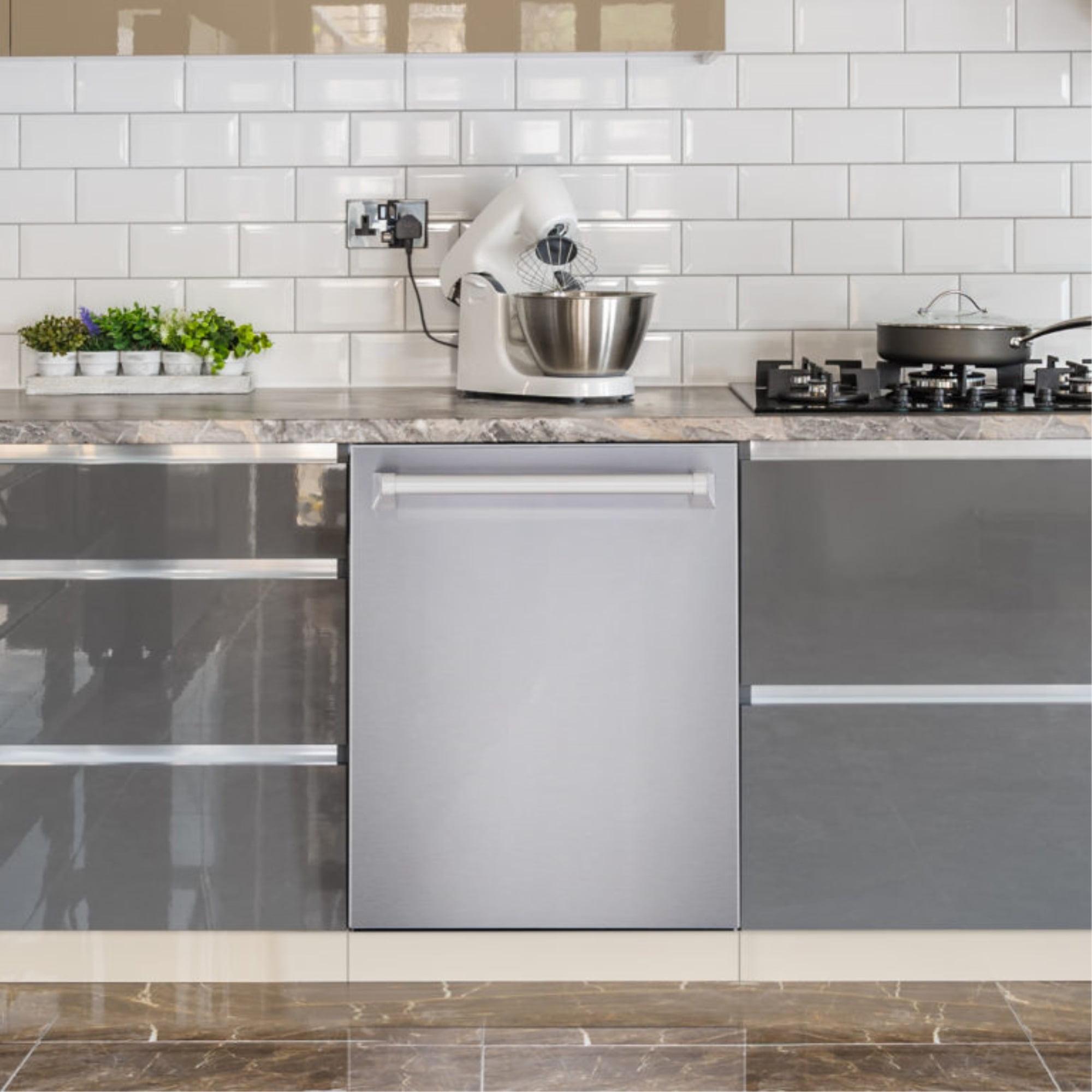 Cosmo Built-In Dishwasher Easy Clean Stainless Steel Touch Controls